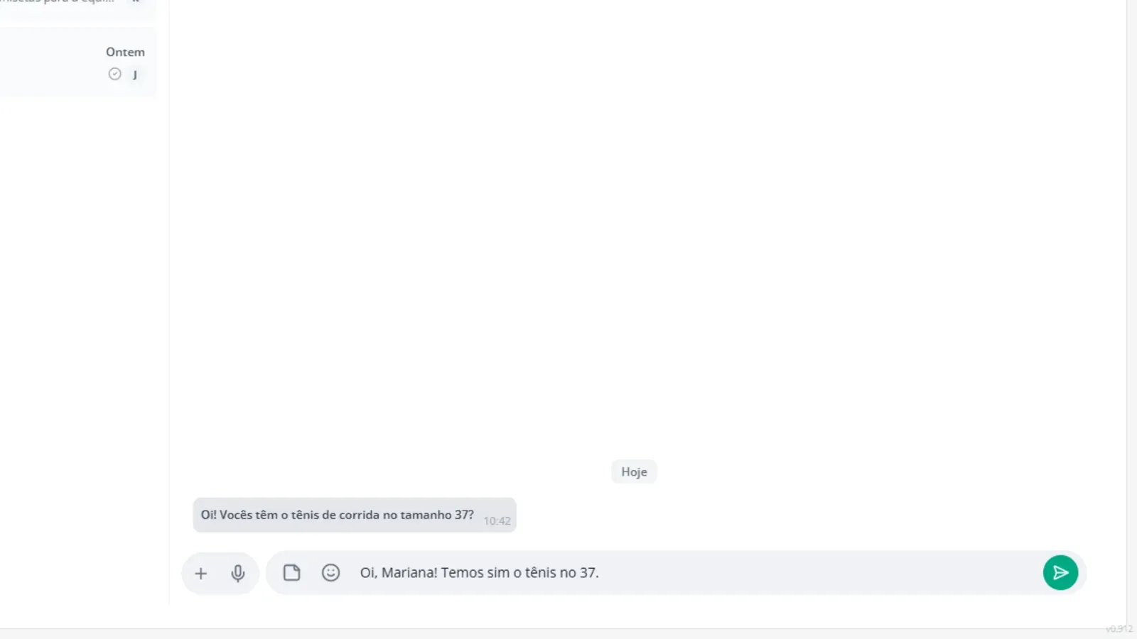 Tela do passo 1: Escreva a resposta
