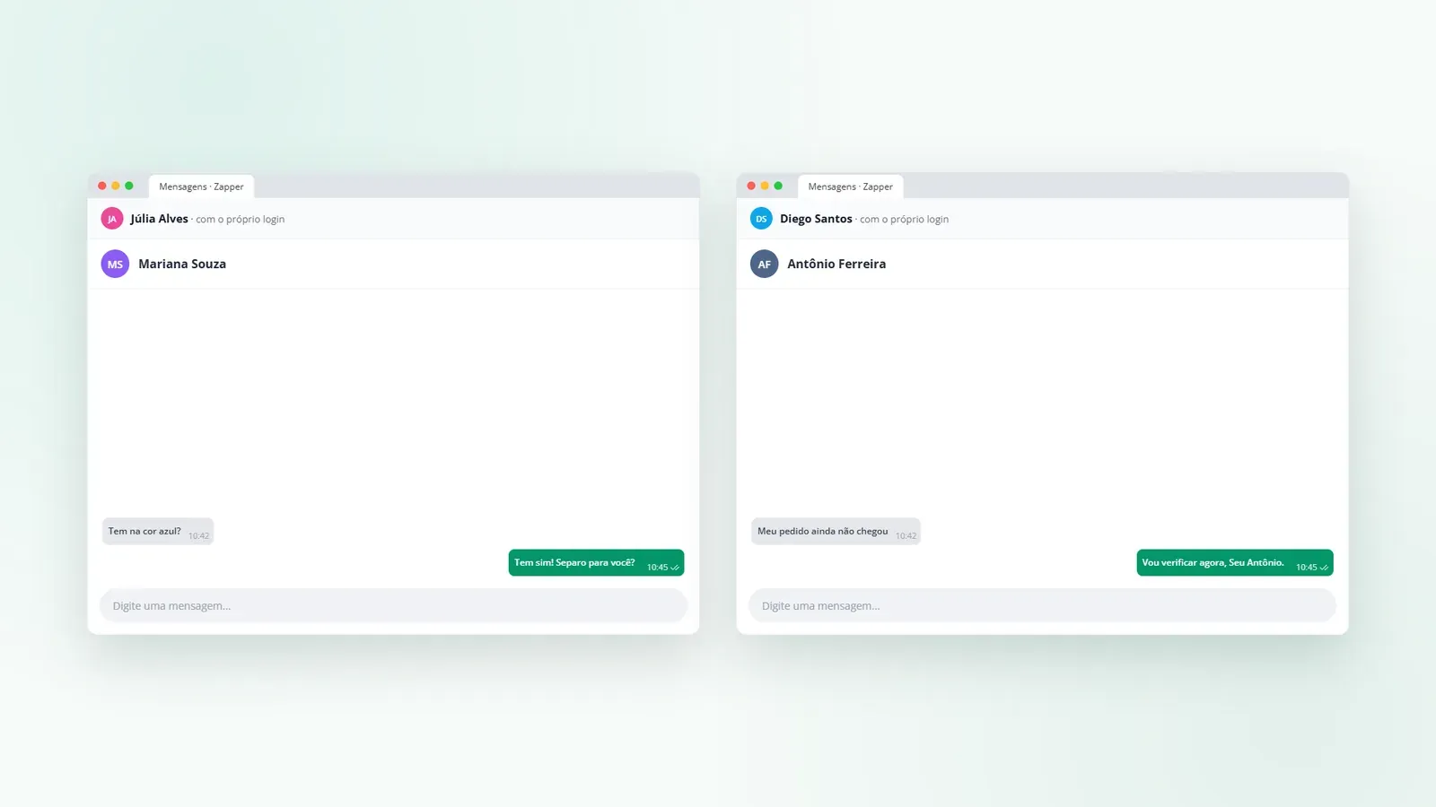 Tela do passo 1: Entre com o seu próprio login