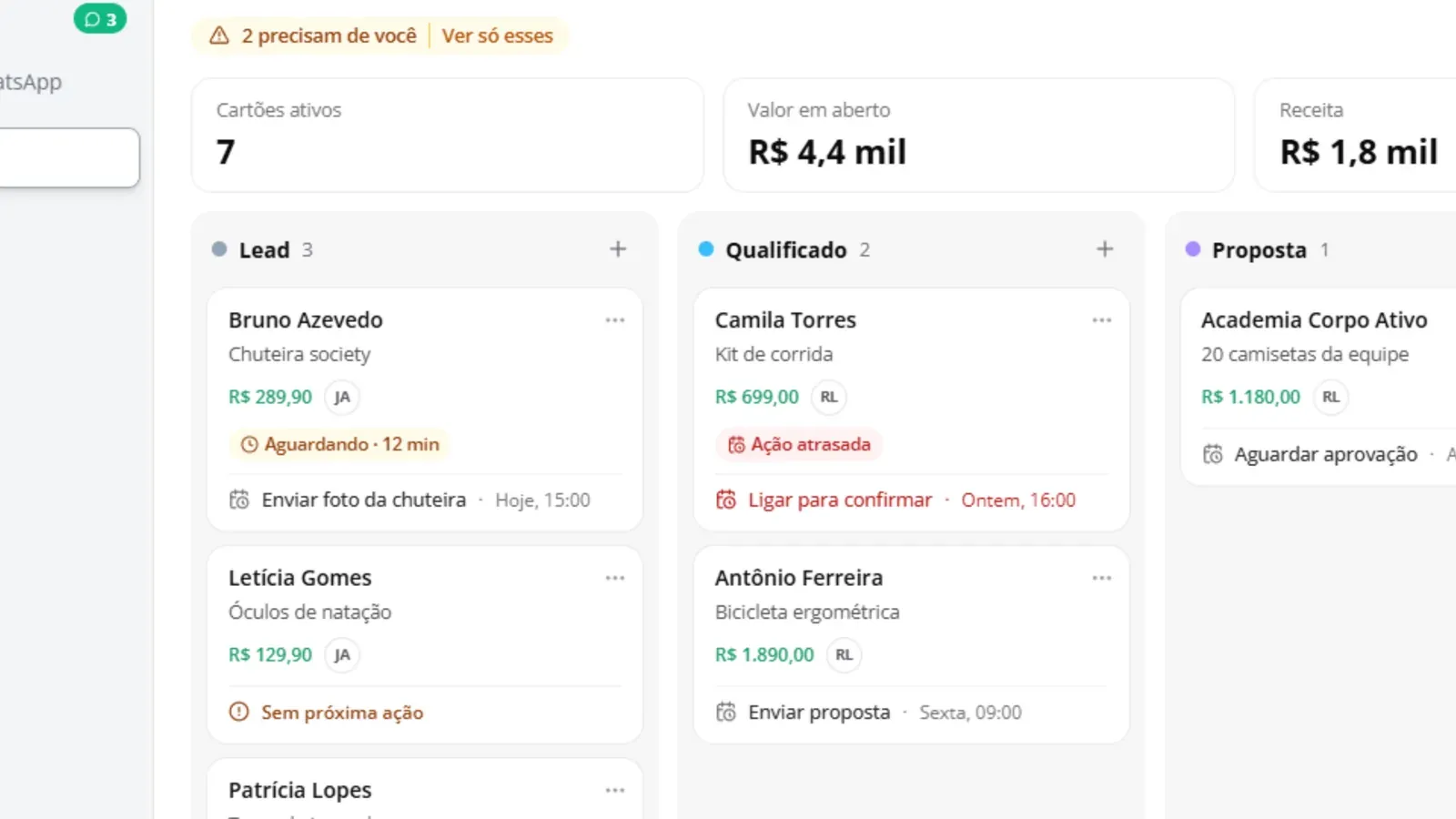 Tela do passo 2: Leia o cartão