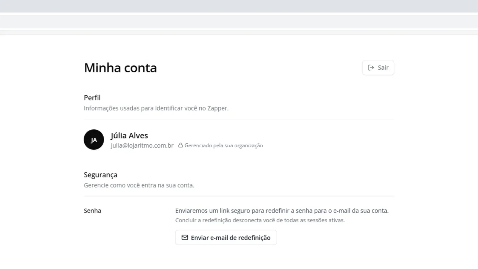 Tela do passo 2: Confira seu perfil