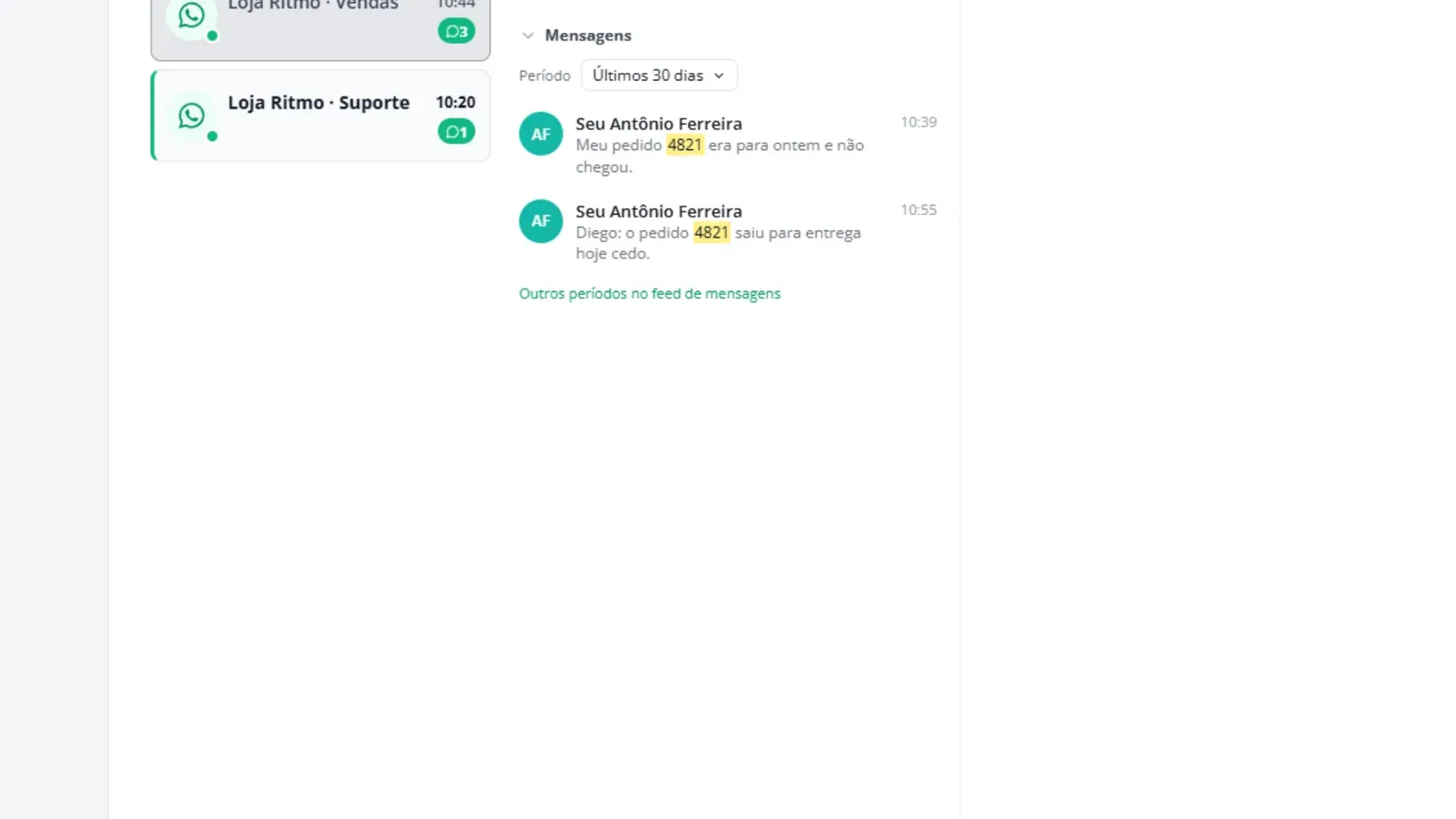 Tela do passo 2: Leia o resultado