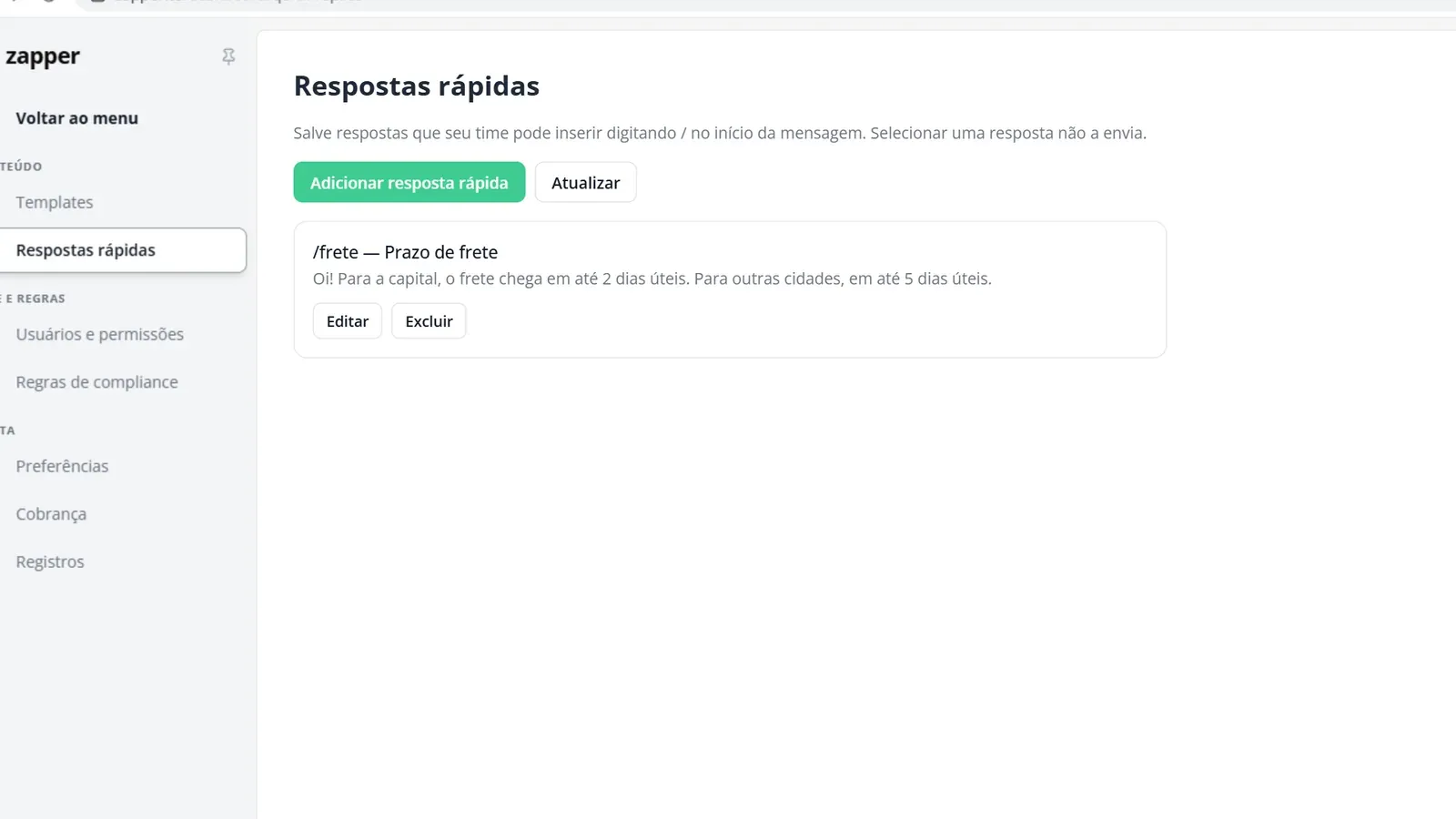 Tela do passo 3: Salve