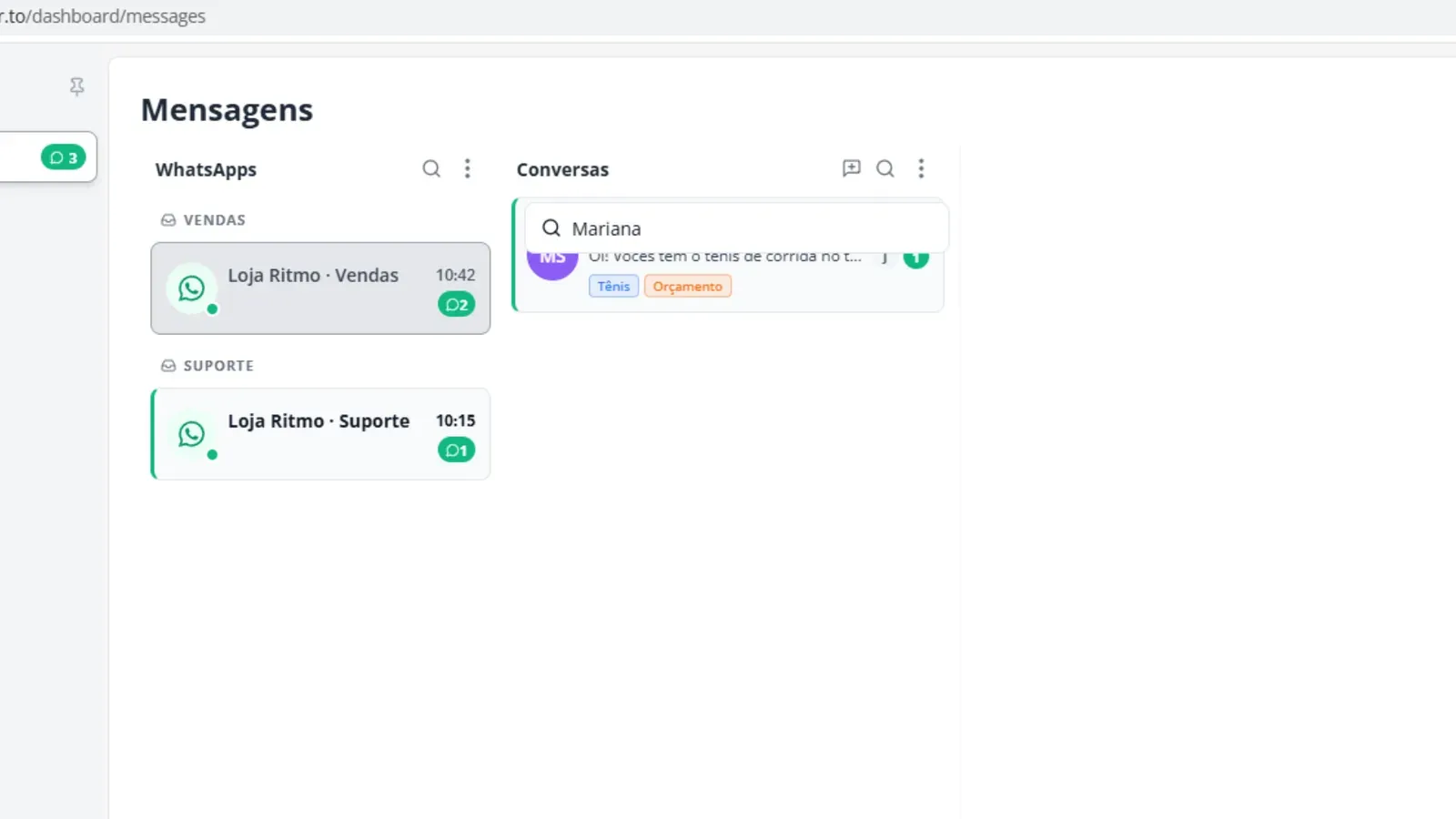 Tela do passo 3: Busque um cliente